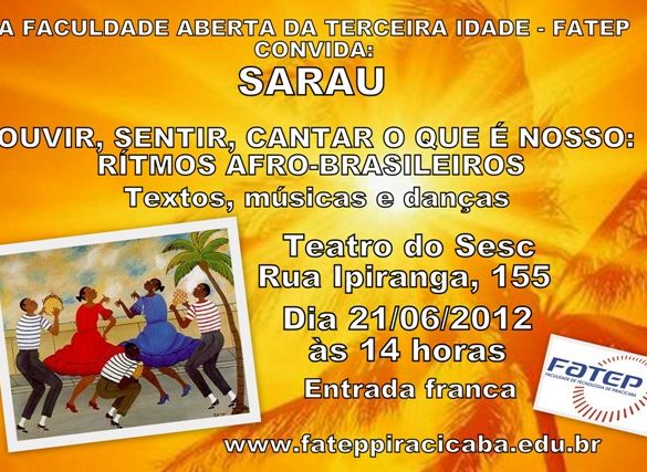 18/06 – Faculdade da Terceira Idade da Fatep promove sarau no Sesc Piracicaba