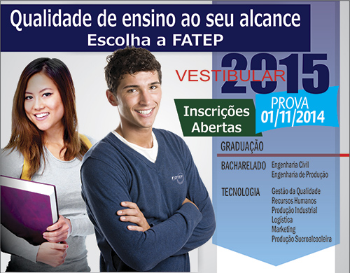 23/09/2014 – Fatep abre inscrições para vestibular 2015