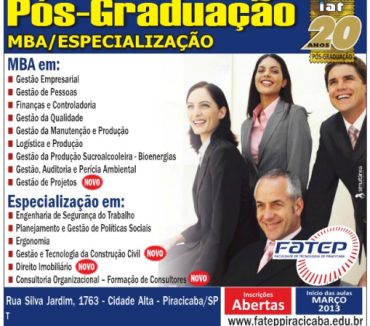 04/01 – Fatep lança novos cursos de pós-graduação