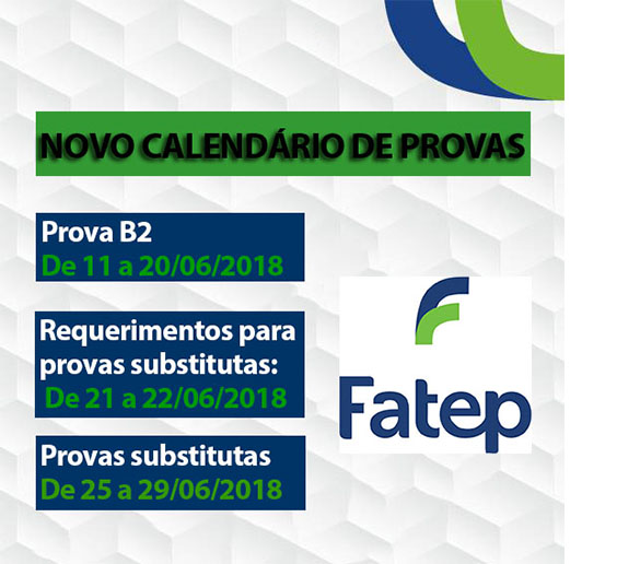 Novo calendário de provas